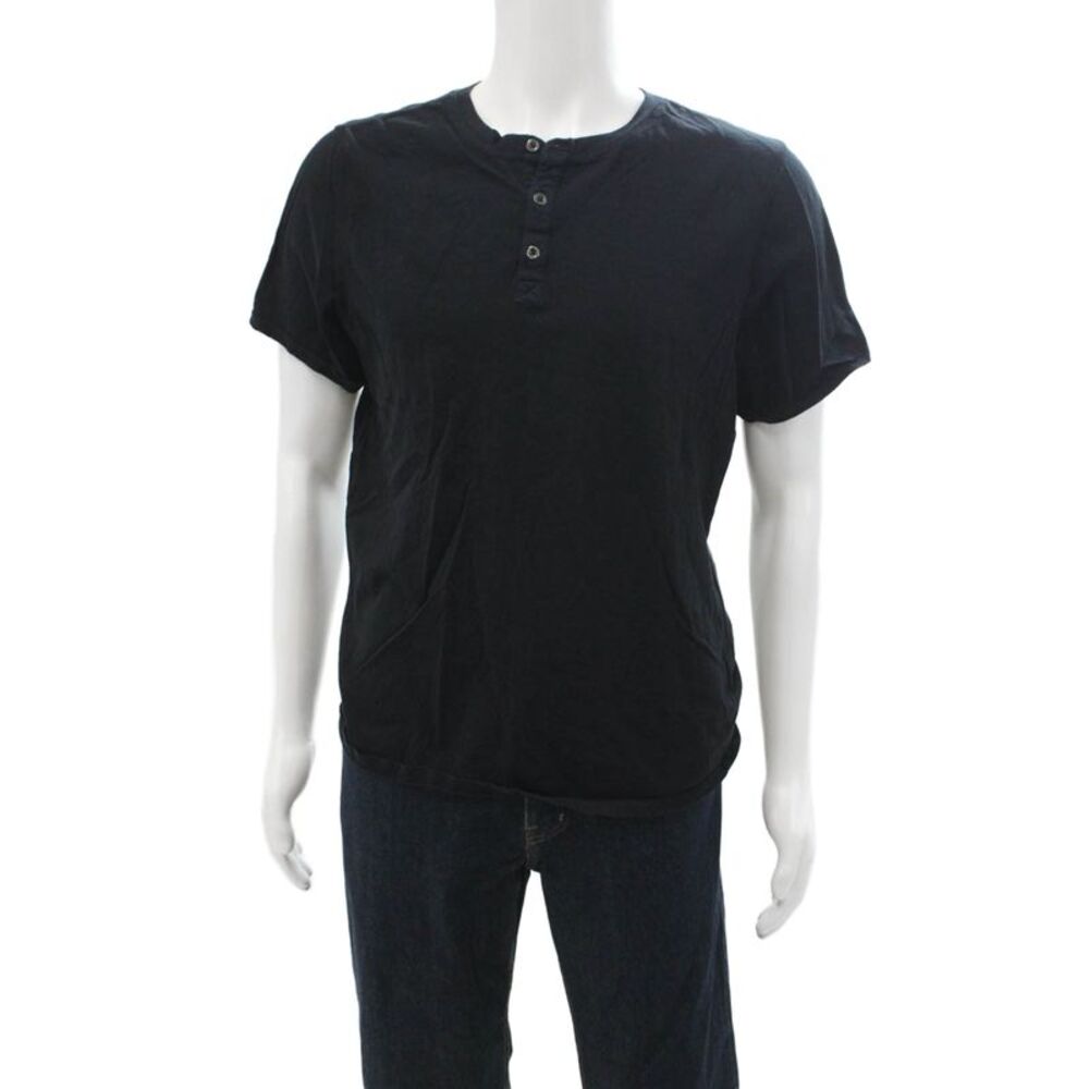 Threads 4 Thought Mens Band Short Sleeve Black Organic Cotton T-Shirt Size M